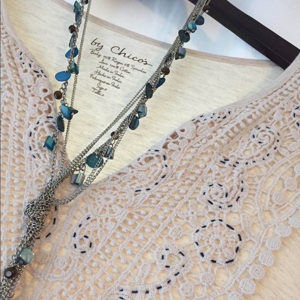 Chicos tassel tunic.  Size 0. NWOT